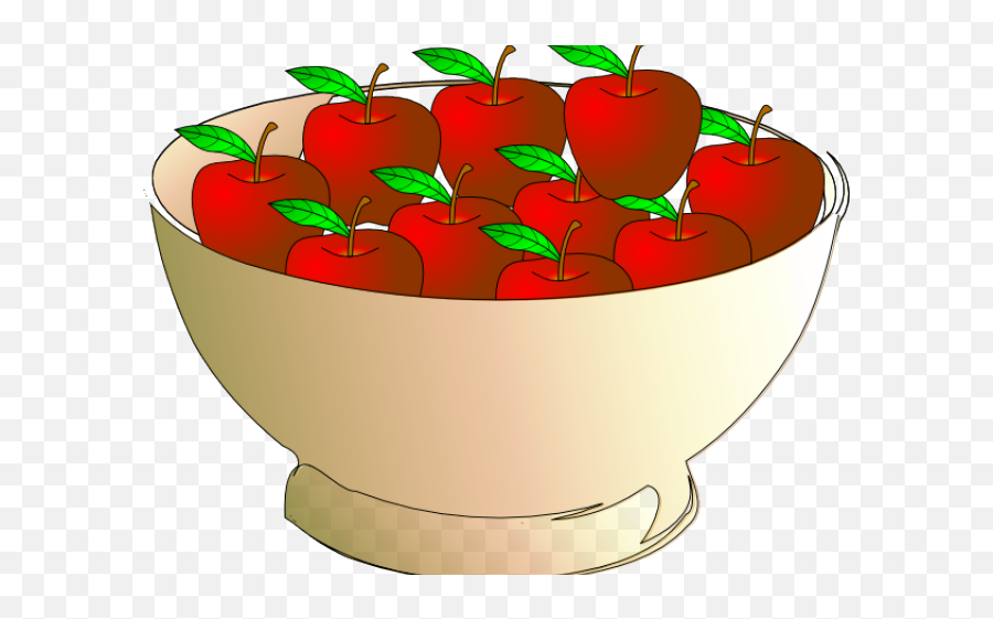 Apple Clipart Bowl - 10 Apples In A Bowl Png Download 10 Apples In A Basket Clipart Emoji,Apple Fruit Emoji