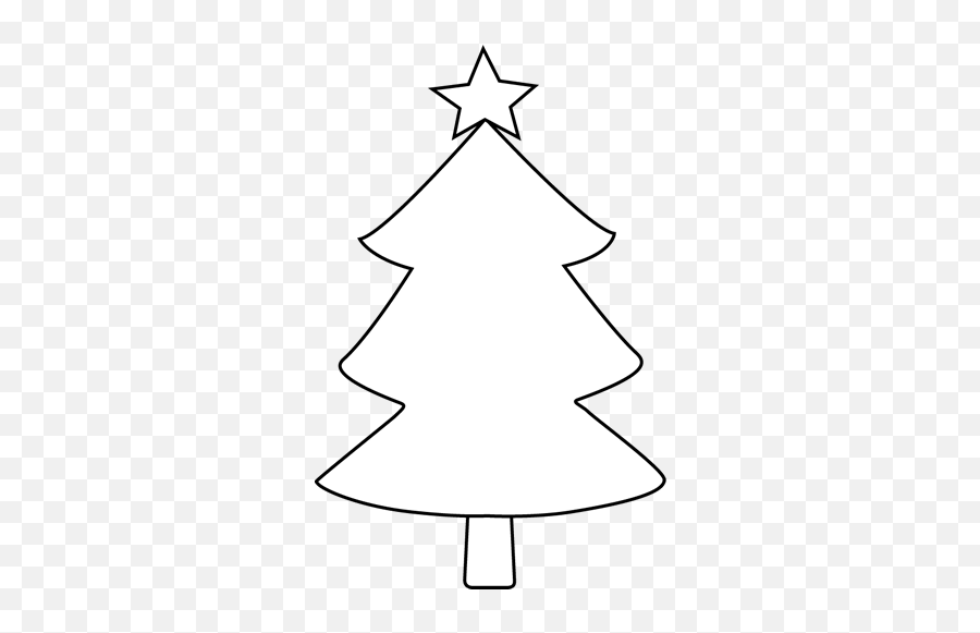 Christmas Tree Clip Art Black And White - Clipart Best Christmas Tree White Png Emoji,Christmas Tree Emoji