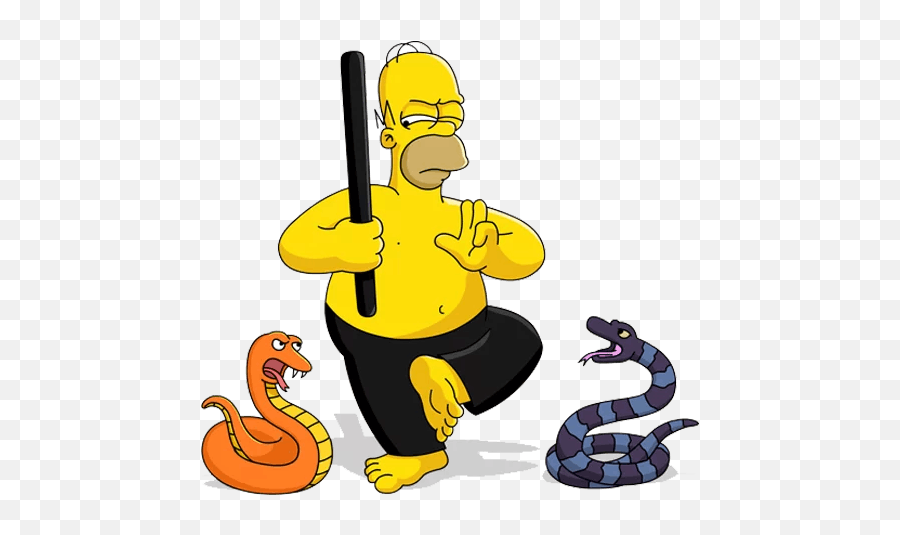 Conjunto De Los Stickers Para Telegram - Homer Simpson Whacking Day Emoji,