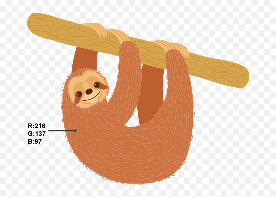 How To Create A Sloth Illustration In Adobe Illustrator - Sloth Illustrator Emoji,Sloth Emoticon Facebook