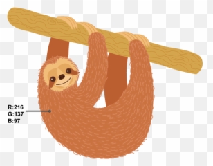 How To Create A Sloth Illustration In Adobe Illustrator - Sloth Illustrator Emoji,Sloth Emoticon Facebook