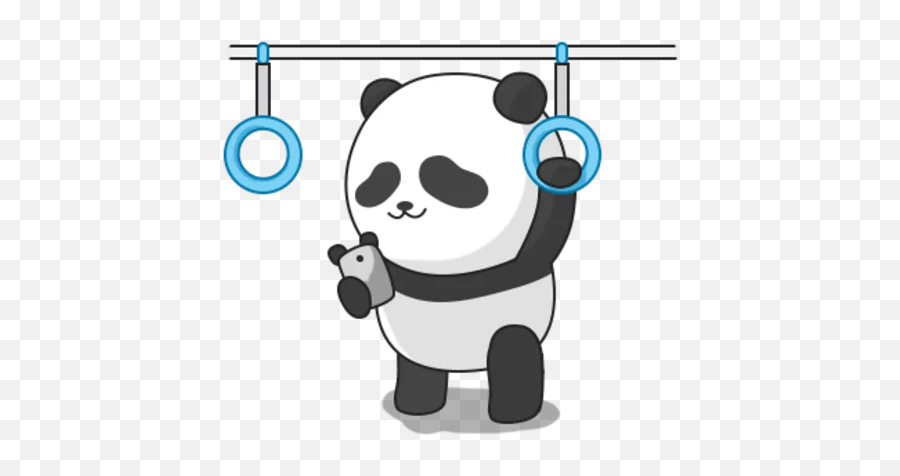 Giant Panda Stickers - Live Wa Stickers Dot Emoji,Panda Emotion Clipart