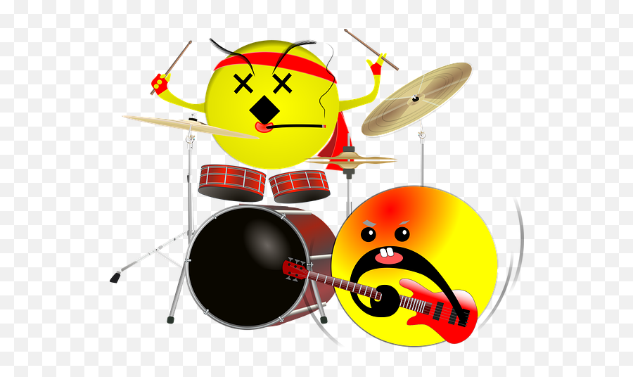 Más De 2 Vectores De Caritas Y Ritmo Gratis - Drummer Emoji,Caritas De Emojis Letras