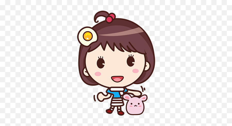 Yolk Girl Sticker - Cute Girls Sticker Emoji,Pumpkin Emoji Happy Girl