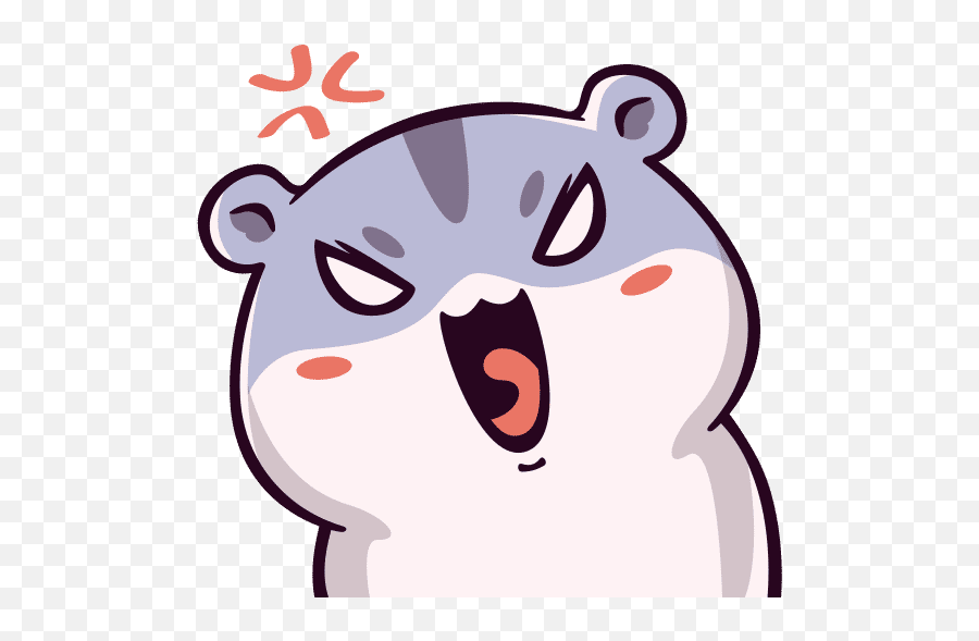 Kawaii Chibi Hamster In Rage - Canva Dot Emoji,Hamaster Emoji