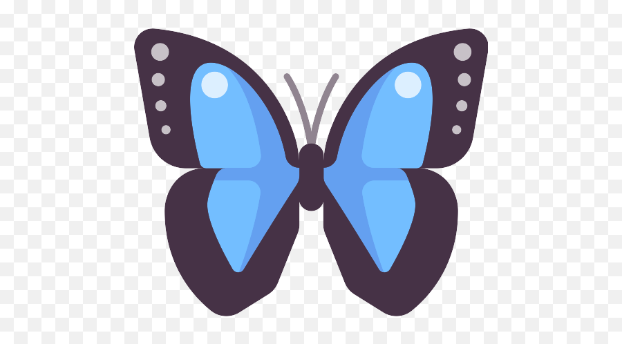 Butterfly Side View With Detailed Wings - Butterflies Emoji,Facebook Status Emoticon, Butterfly