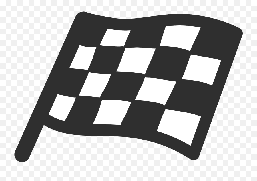 Chequered Flag Emoji Clipart - Emoji Bandera A Cuadros,Waving White Flag Emoji