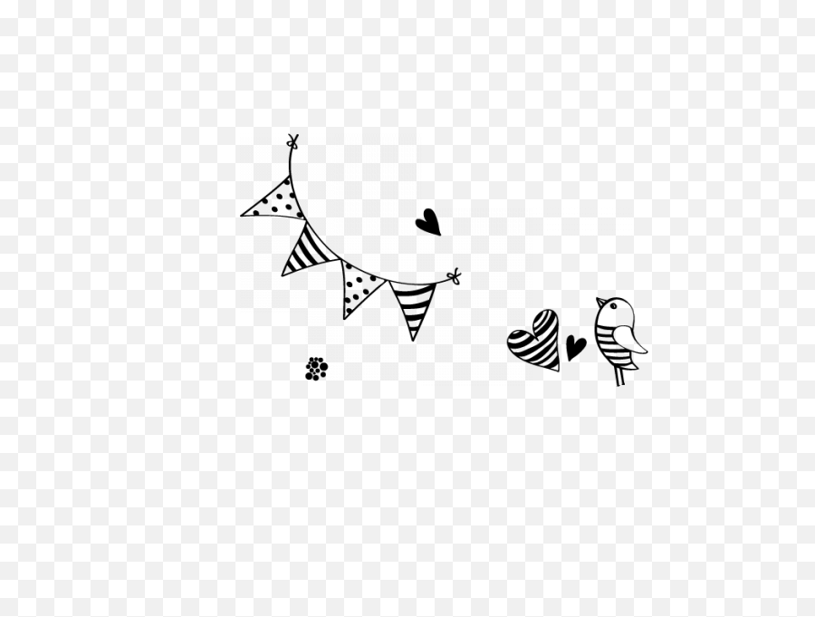 Vinilo Banderines Y Pájaros Vinilos Decorativos Para - Banderines Dibujo Blanco Y Negro Emoji,Marine Flag Emoji