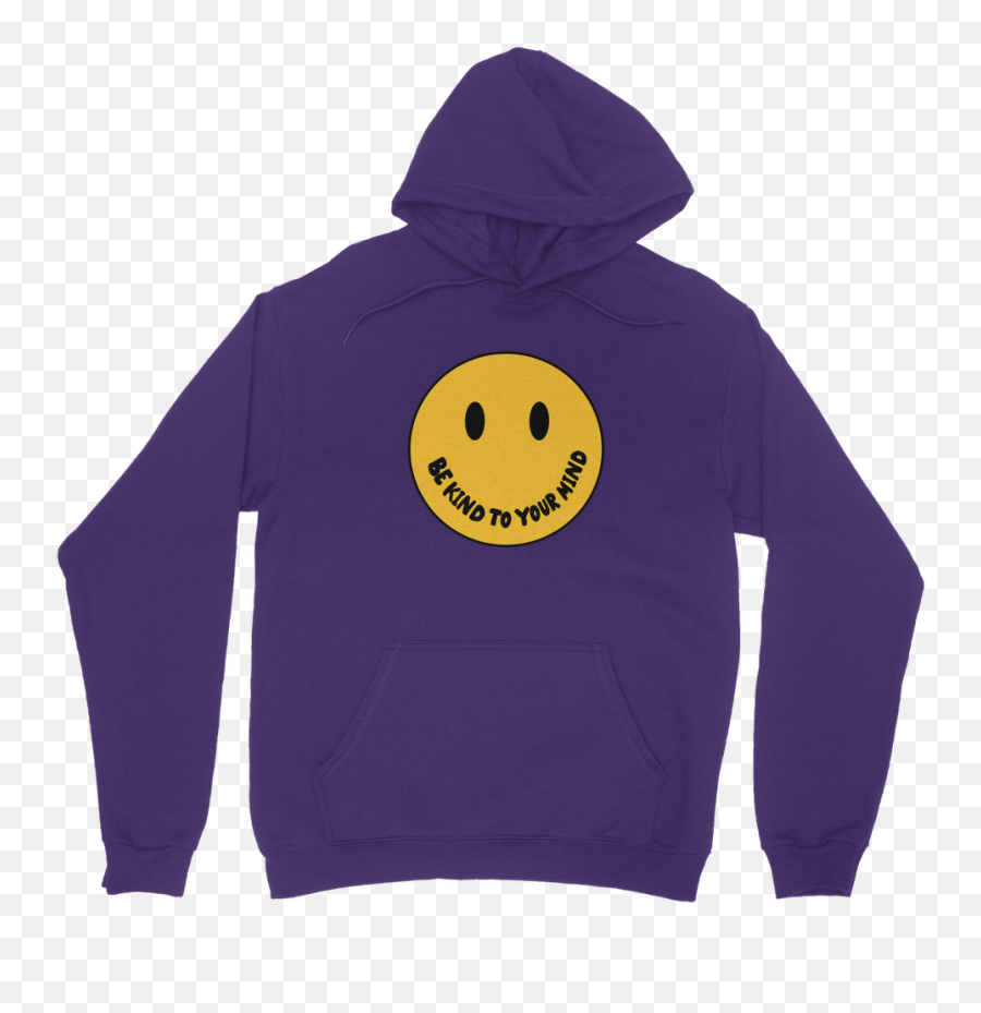 Be Kind Smileyu0027 Unisex Hoodie - Mycornerstores Emoji,Purple Sit Emoji