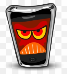 Cell Phone Smartphone Mobile Phone - Angry Iphone Emoji,Cell Phone Emoticon