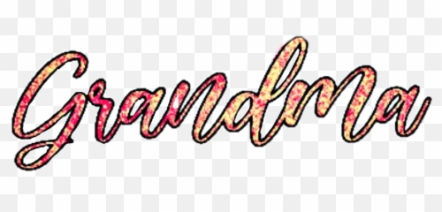 Grandma Pink Yellow Text Sticker - Dot Emoji,Cursive Emoji