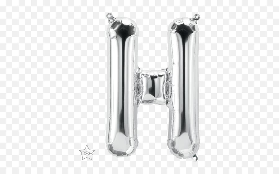 41cm Letter H Silver Foil Balloon - Air Fill Only 59614 Silver Balloon Letter H Emoji,Letter H Emoji