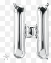 41cm Letter H Silver Foil Balloon - Air Fill Only 59614 Silver Balloon Letter H Emoji,Letter H Emoji