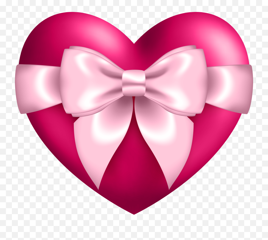 Heart With Bow Transparent Png Clip Art Clip Art Free Emoji,Bow Emoji