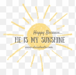 Happy Because He Is My Sunshine - Dot Emoji,Sunshine Emotions
