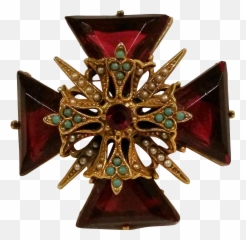 Signed Art Victorian Revival Maltese - Solid Emoji,Maltese Cross Emoji