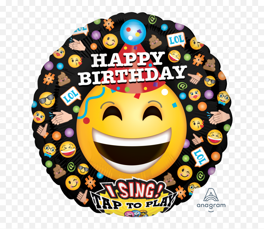 28 - Happy Birth Day Smilies Emoji,Emojis Balloons