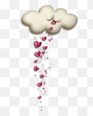 Raining Clipart Heart - Nuage De Bisous Transparent Chuvas De Bençãos Bom Dia Emoji,Imagenes De Emojis Morados