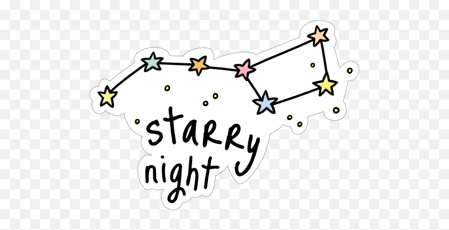 Starry Night Camping Sticker - Dot Emoji,Camping Fb Emojis