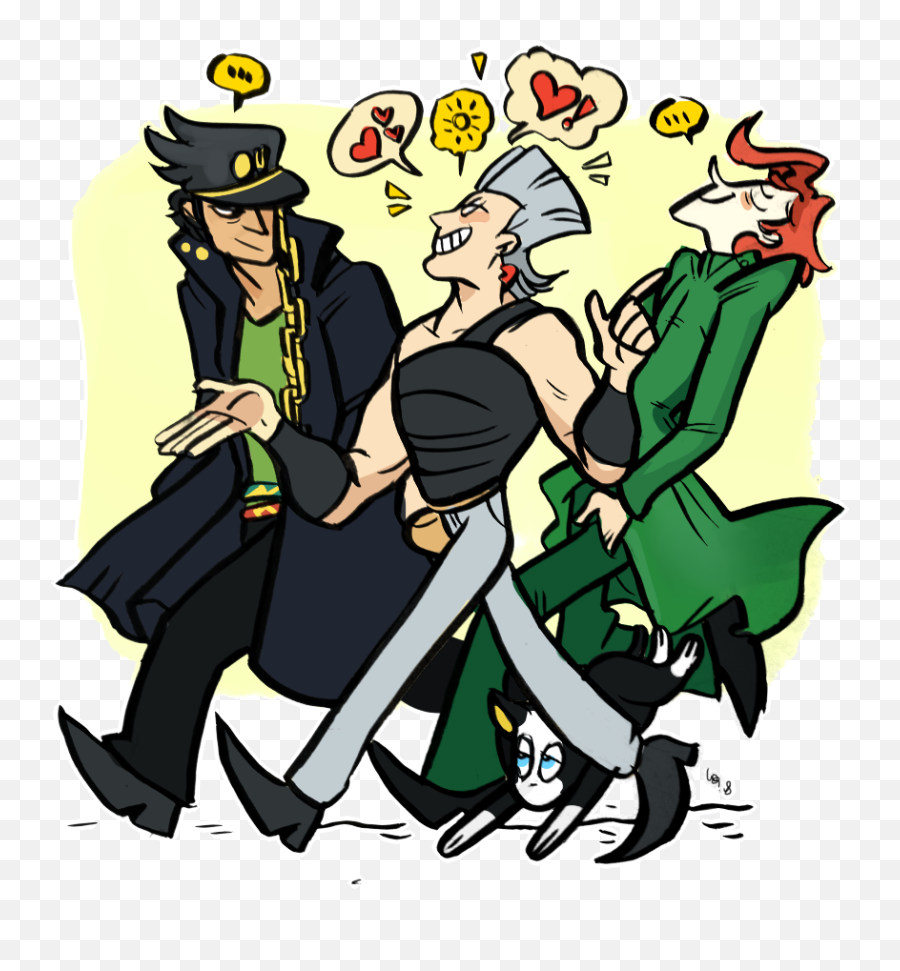 Jojo Bizzare Adventure Jojo Bizarre - Polnareff X Jotaro Emoji,Jotaro Express Emotion