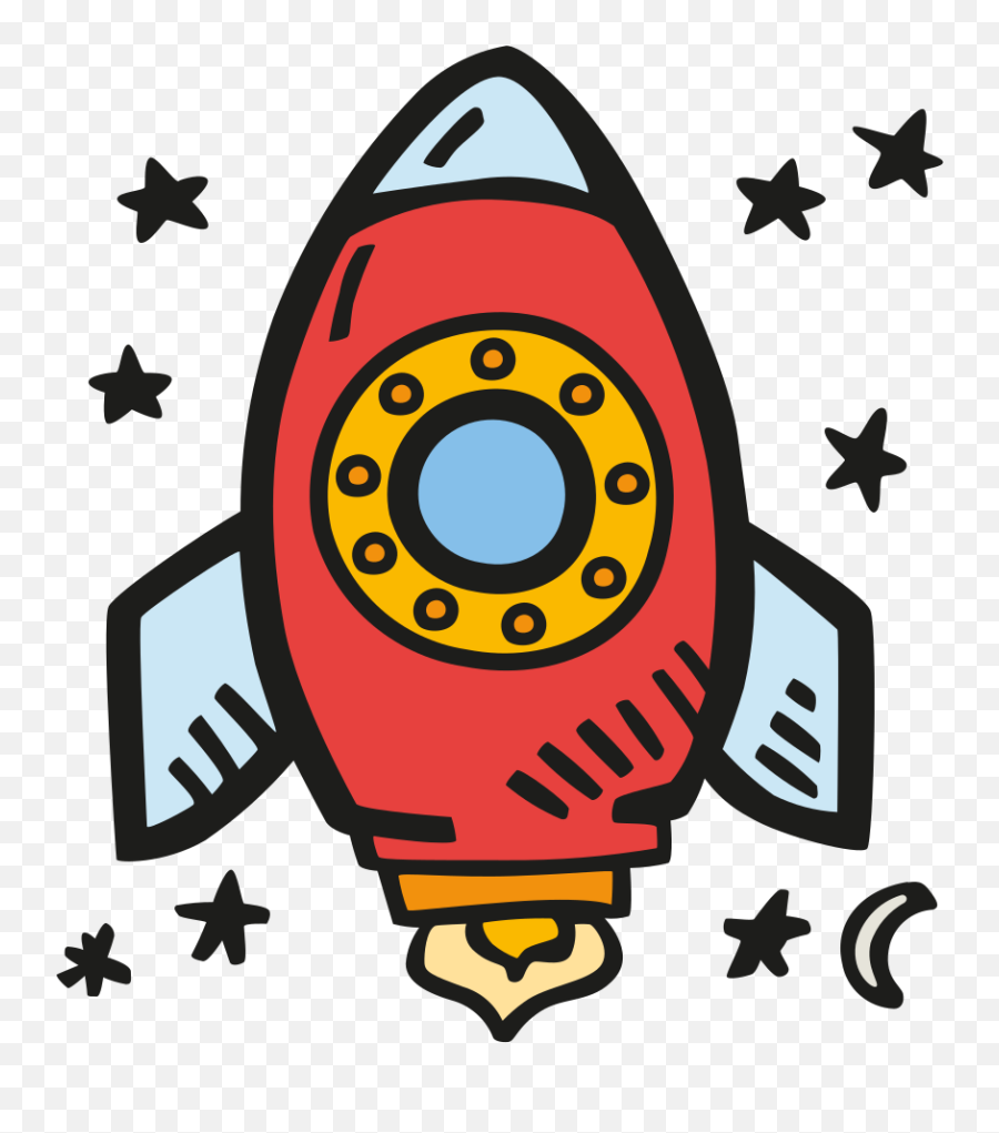 Space Rocket Icon - Outer Space Clipart Black And White Emoji,Rocket Emoji Png
