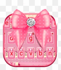 Pink Bowknot Lace Keyboard Theme - Bow Emoji,Pink Ribbon Emoticon Android