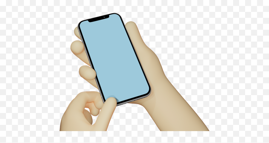 Top 10 Human Hand 3d Illustrations - Hand Holding Phone 3d Png Emoji,Palms Out Thumbs Touching Emoji