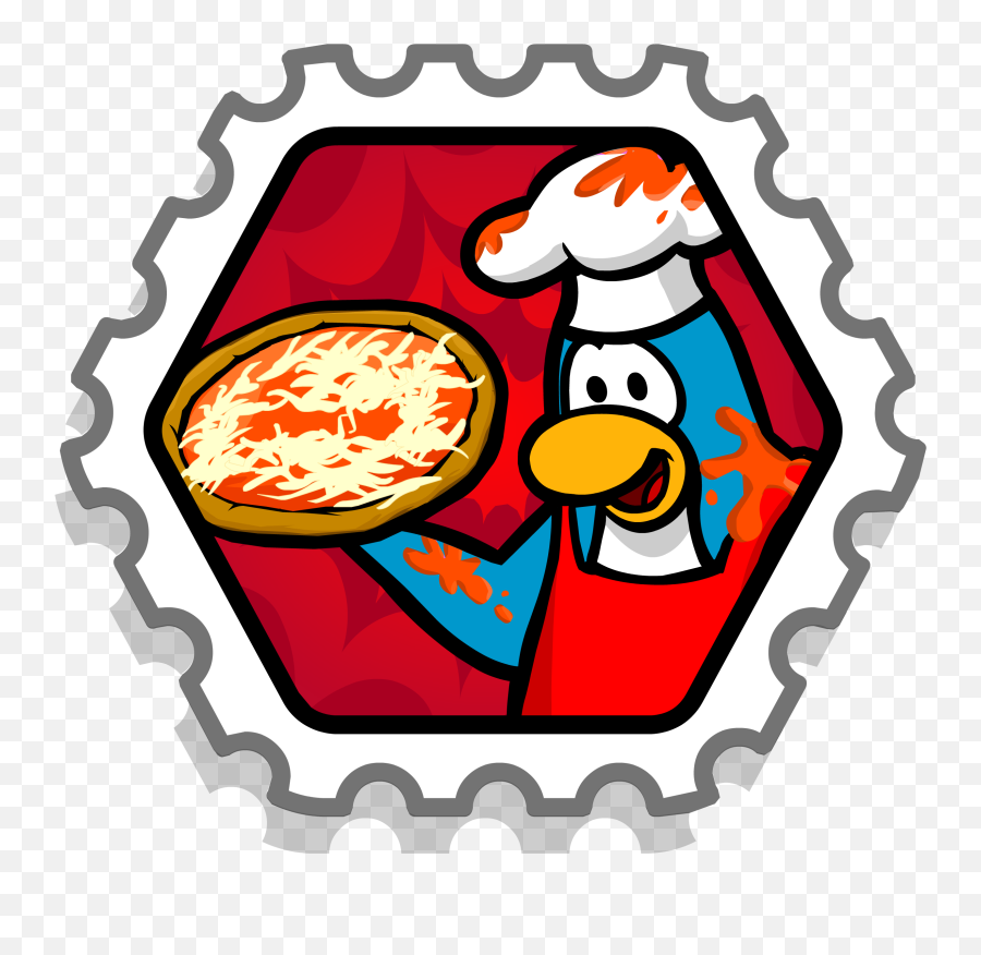 Pizza Master Stamp Club Penguin Wiki Fandom - Club Penguin Stamp Png Emoji,How To Make Pretend Emojis Pizza