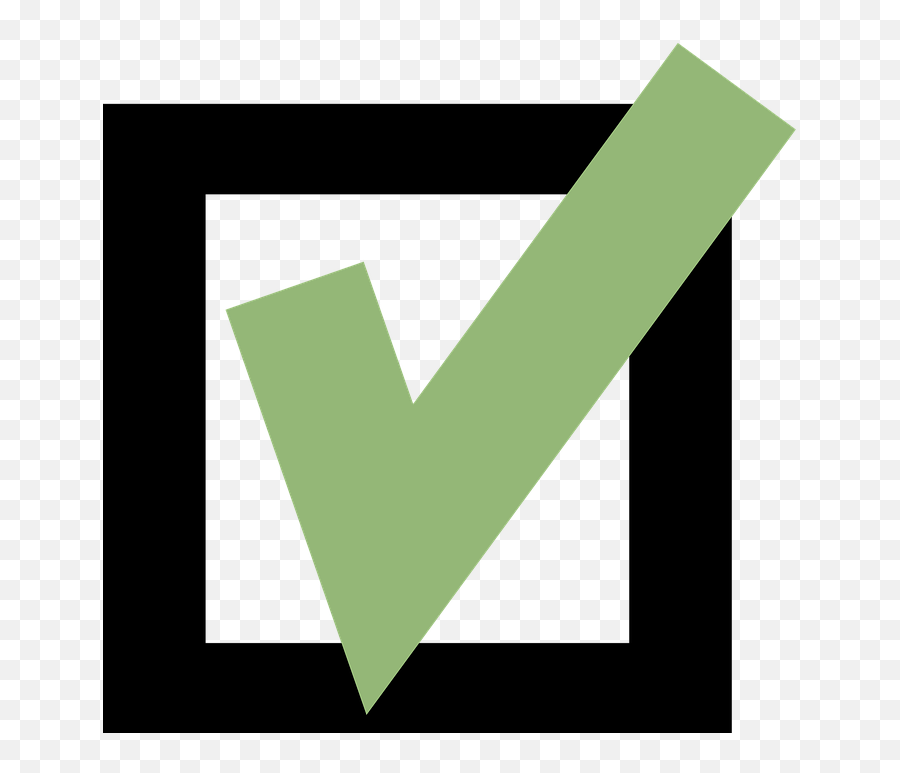 Green Symbol Check Box Check Check Mark - Check Clipart Emoji,All Checkmark Emojis