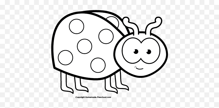 Black And White Clipart Lady Bugs - Cute Ladybug Black And White Clipart Emoji,Zzz Ant Ladybug Ant Emoji