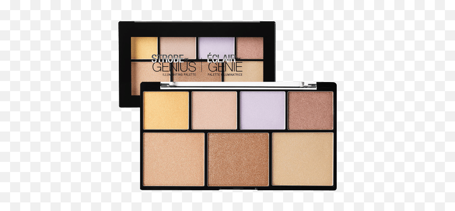 Nyx Cream Highlight Contour Palette - Strobe Of Genius Illuminating Palette Emoji,Nyx Emotion Swatch