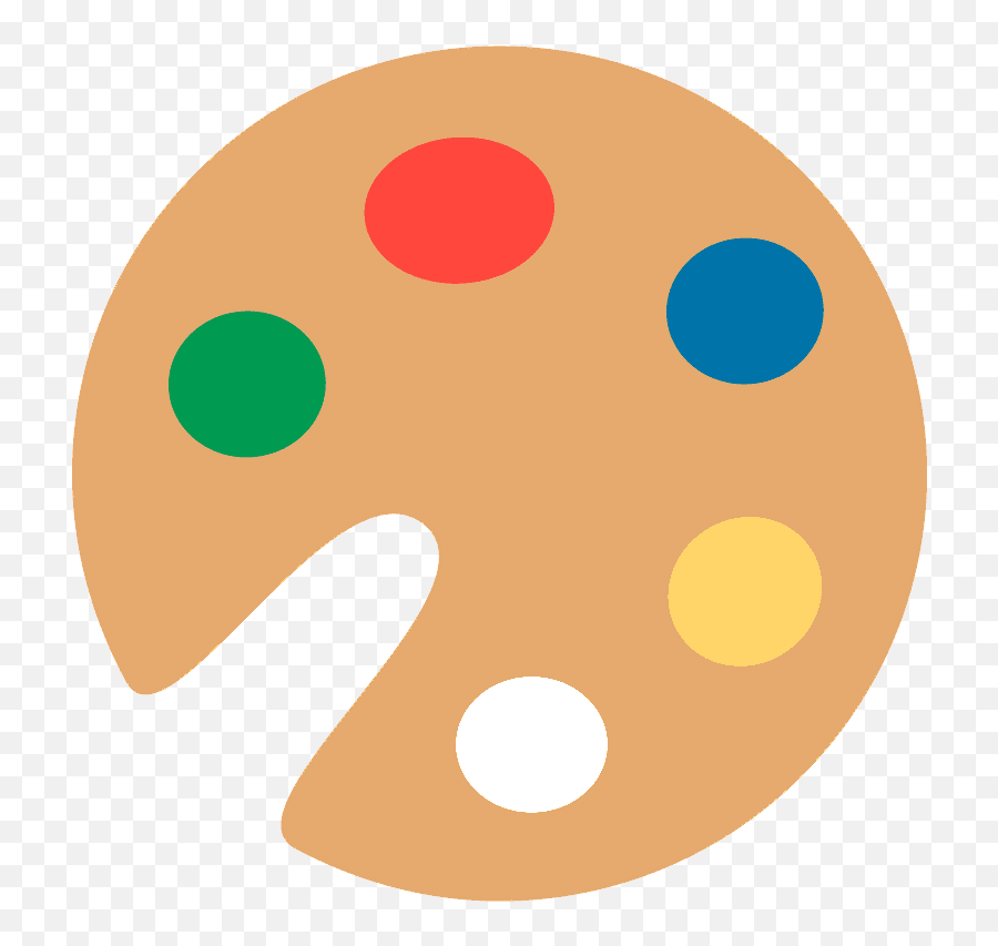 Artist Palette Emoji Clipart - Art Palette Emoji,Painting Palette Emoticon