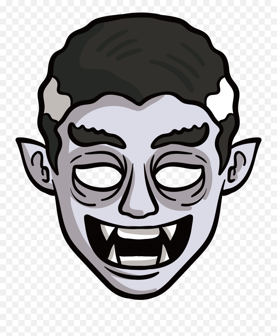 White Vampire Mask - Dracula Face Png Emoji,Yamalans White Anime Emoticon Mouth Muffle