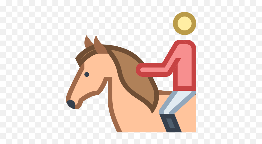 Equestrian Icon In Office S Style - Halter Emoji,Riding On A Horse Emoji