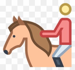 Equestrian Icon In Office S Style - Halter Emoji,Riding On A Horse Emoji