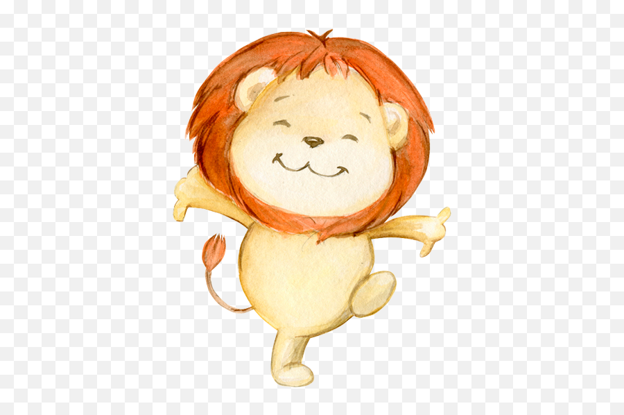 Kids Wall Sticker Smiling Lion Muraldecalcom - Nursery Decor Canvas Painting Emoji,How To Draw A Laughing Emoji For Beginners Step By Step