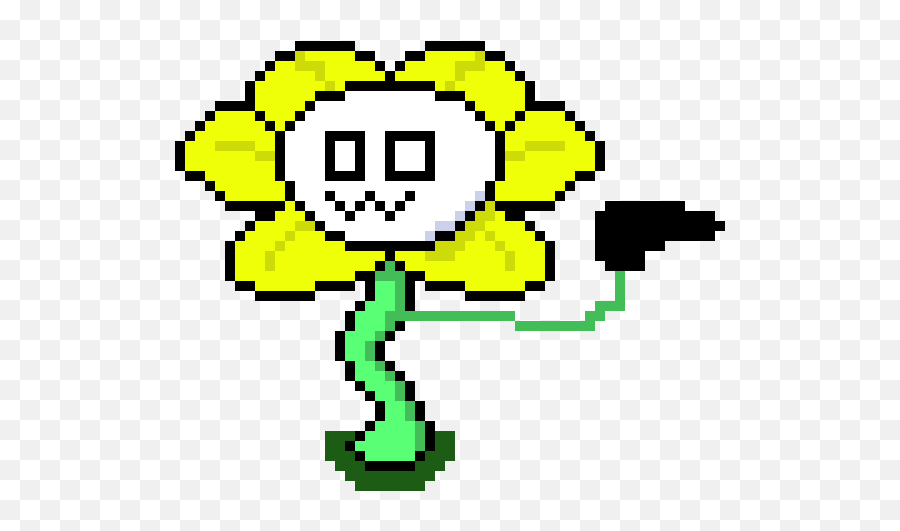 Pixel Art Gallery - Flowey Undertale Png Emoji,Flowey Emoticon Text