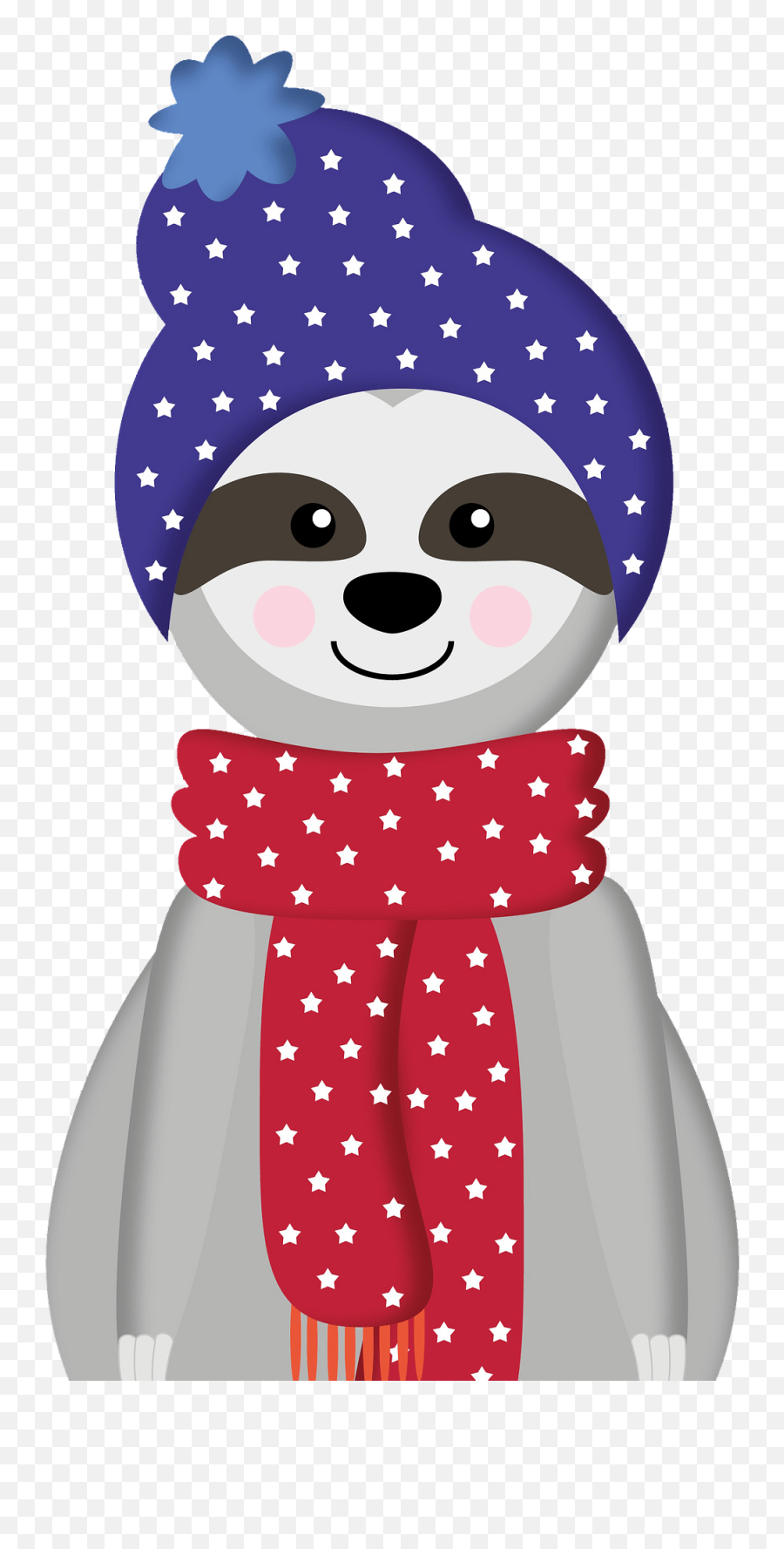 Christmas Sloth Clipart Free Download Transparent Png - Winter Sloth Clip Art Emoji,Snake Boots Emoji