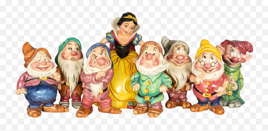 French Snow White And The Seven Dwarfs Large Scale Desvres Ceramic Set Emoji,Seven Dwarfs Emoticons Facebook
