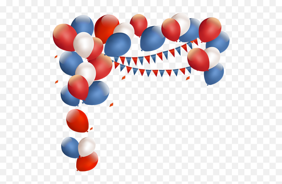 Download Red And Blue Birthday Balloon - Red And Blue Balloons Png Emoji,Memorial Day Emoji