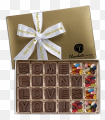 Easter Chocolate Gifts From Chocolate Text Emoji,Bunny Emoticon Text