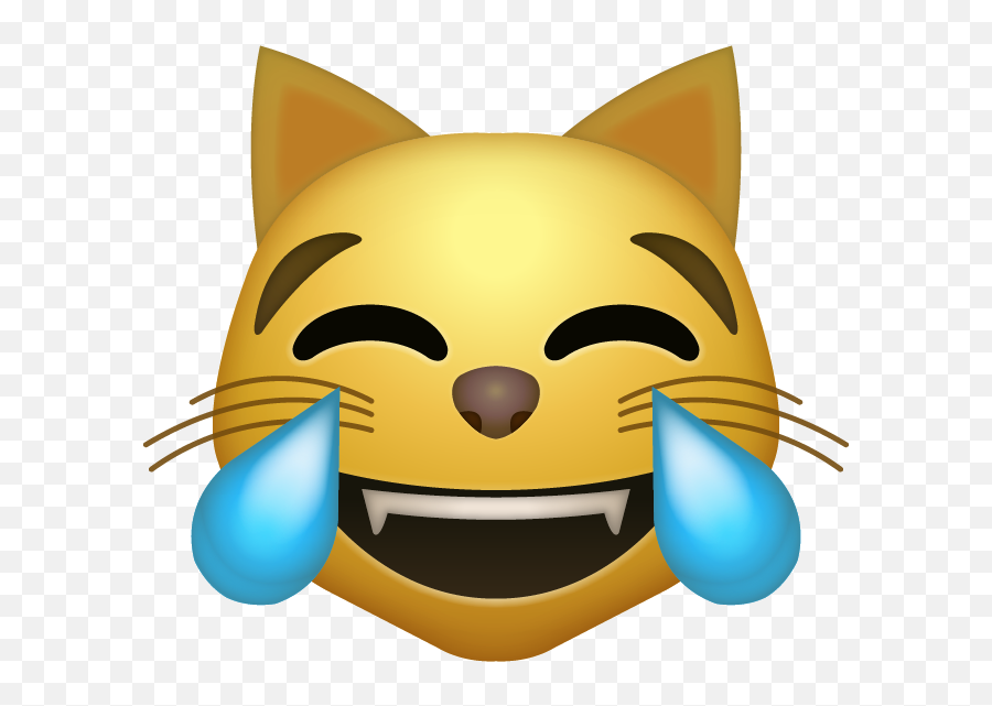 Crying With Laughter Emoji Png - Cat Emoji Transparent Background,Laughing Emoji Meme