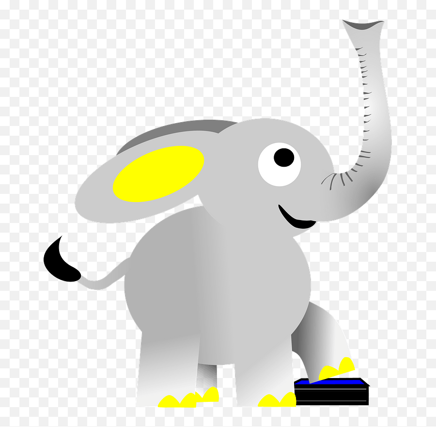 Happy Elephant Clipart Free Download Transparent Png - Animal Figure Emoji,Baby Elephant Emoji