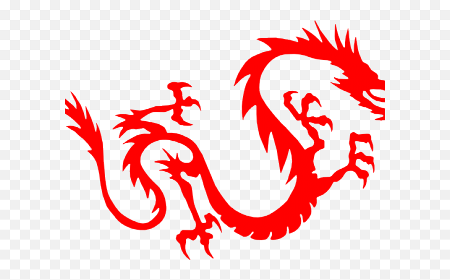 Chinese Dragon Clipart Red - Png Download Full Size Chinese Dragon Silhouette Red Emoji,Are There Any Chines Emoticons