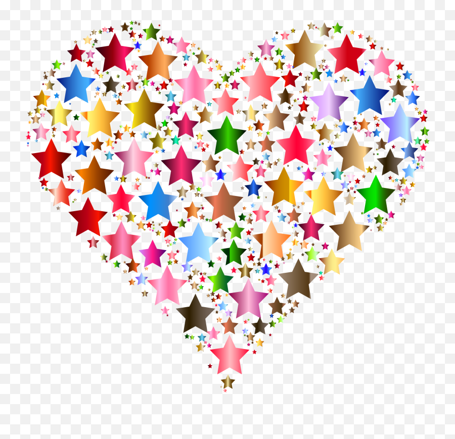 Glitter Clipart Colourful Heart Glitter Colourful Heart - Star Heart Clip Art Emoji,Heart With Sparkles Emoji