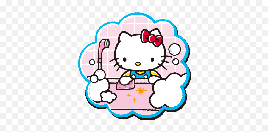 18 Chore Handbook Ideas - Hello Kitty Cleaning Emoji,Linestone Hello Kitty Emoticon