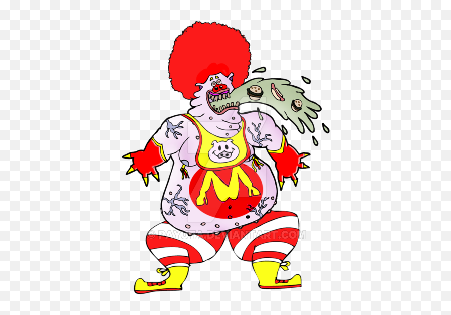 Mcdonalds Clipart Illustration - Draw Ronald Mcdonald Emoji,Fat Guy Emoji