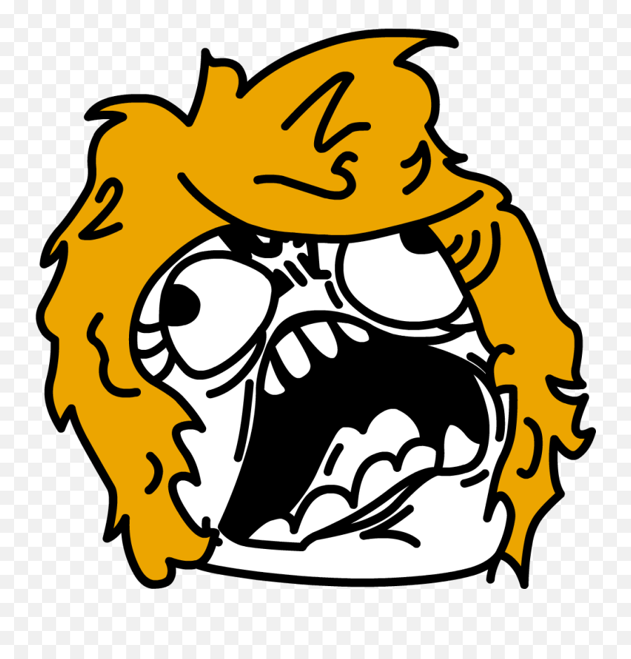 Angry Girl Face Meme Clipart - Girl Troll Face Png Emoji,Angry Emoji Meme