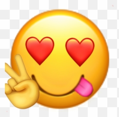 Emoji Heart Hearteyes Sticker - Happy,Heart Eyess Emoji