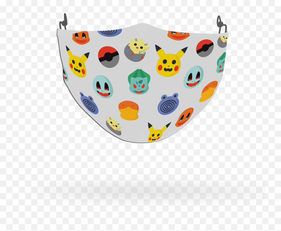 Childrens Face Coverings - Pokemon Face Coverings Custom Pokemon Characters Emoji,Pikachu Emoji